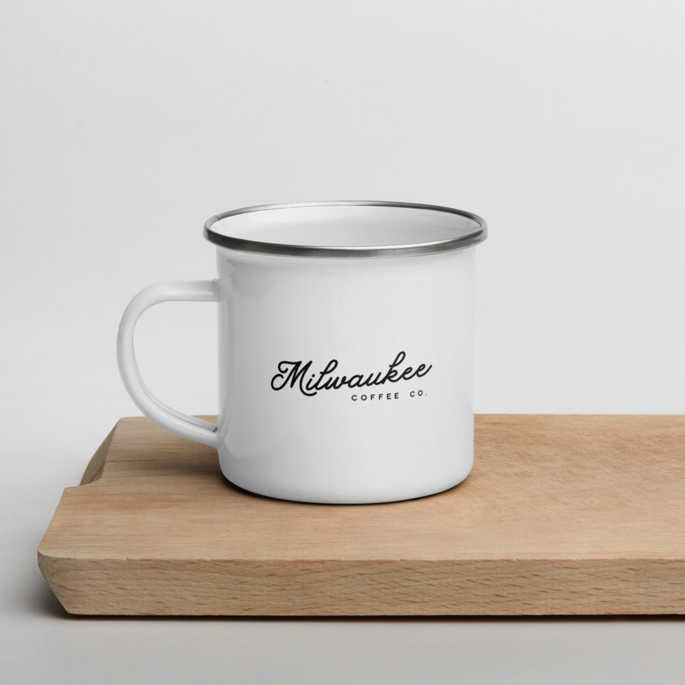 Half Full Enamel Mug