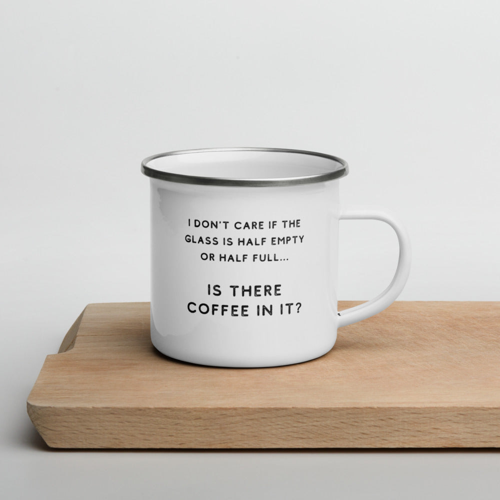 Half Full Enamel Mug